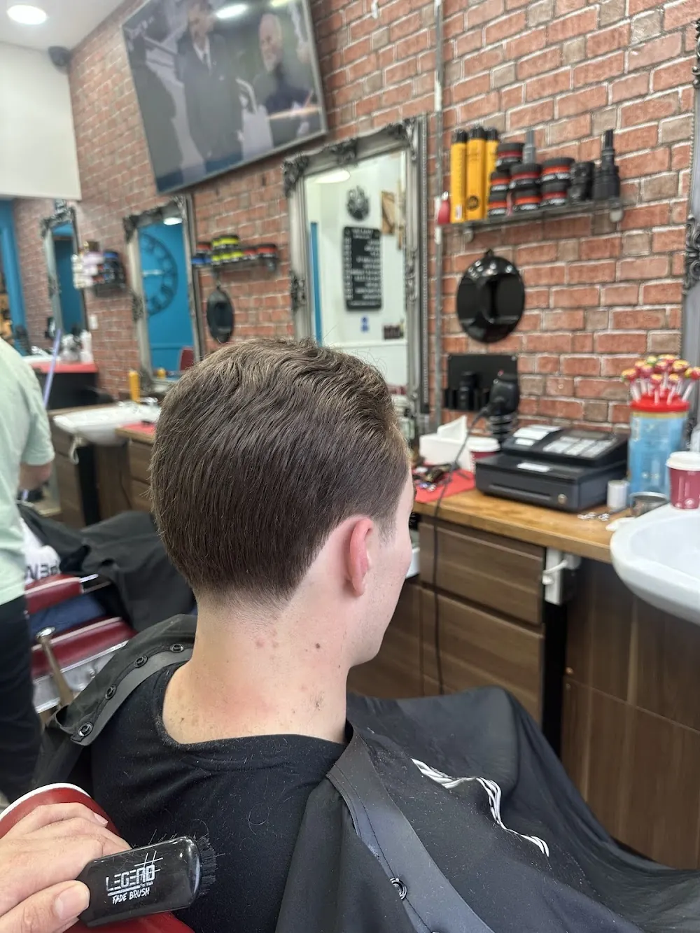 A fresh cut, from the back